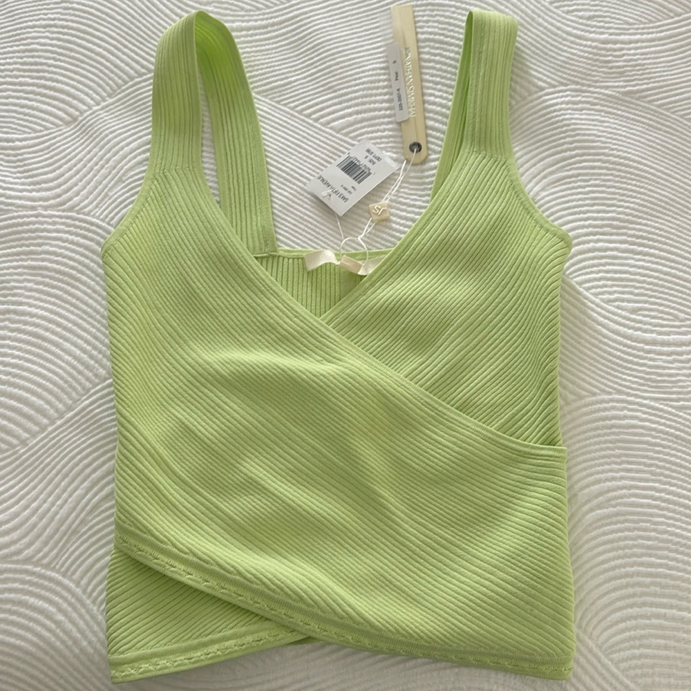 Jonathan Simkhai pear wrap crop top